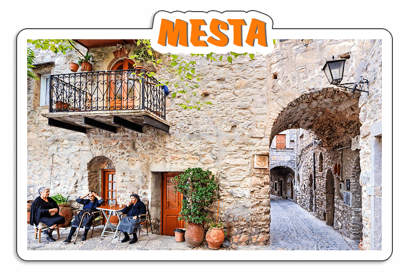 sakız adası güney ada turu Mesta Köyü