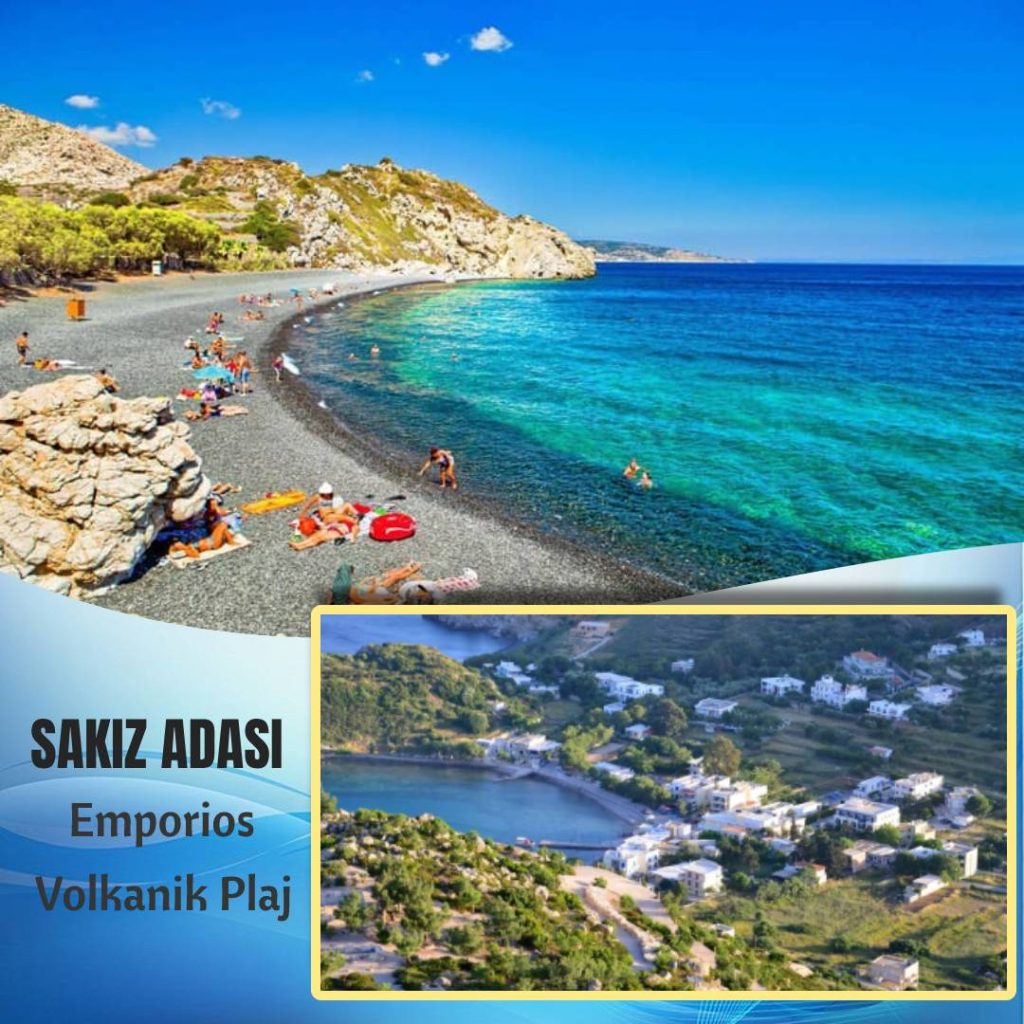 sakız adası emporios volkanik plaj